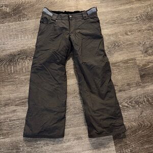 686 Youth Boys Black Pants Grey Snowboarding Ski Pants Snow Winter Bibs Medium